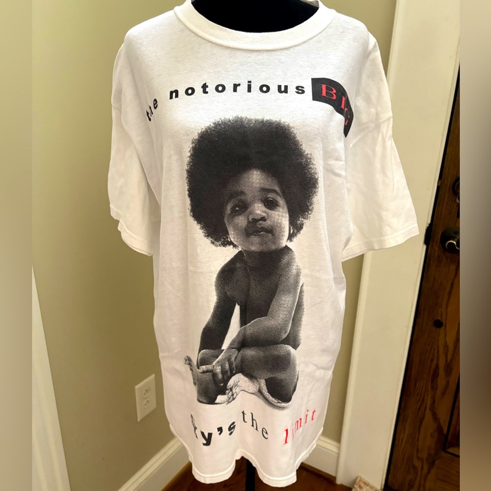 White Biggie Smalls Vintage T-Shirt- 100% Cotton nwot